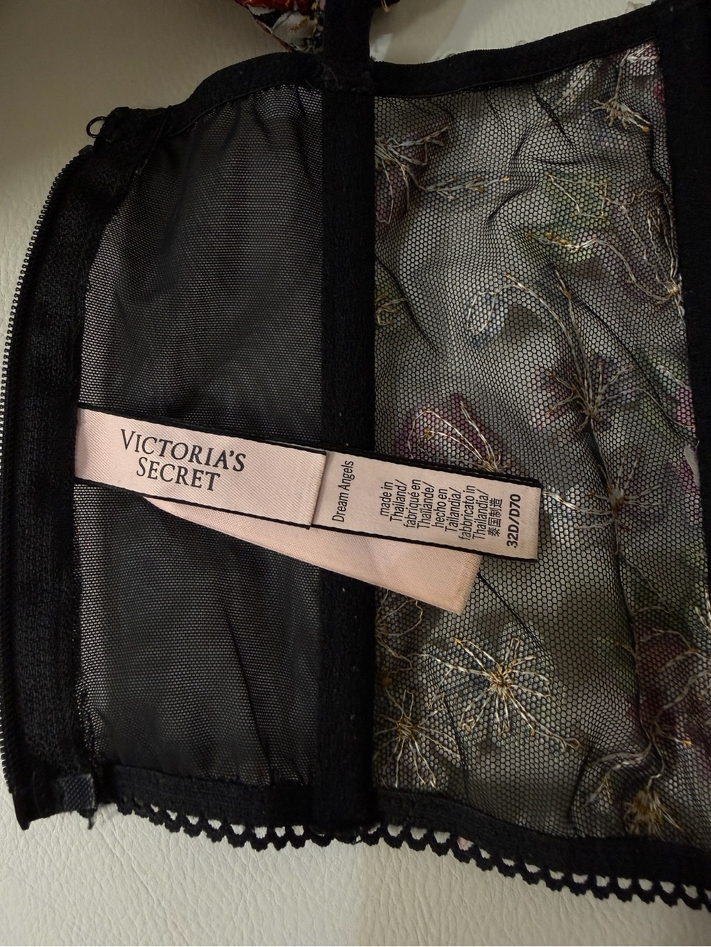 Victoria’s Secret Dream Angels Floral Mesh Lace Corset Bustier Top 32D - Picture 2 of 6